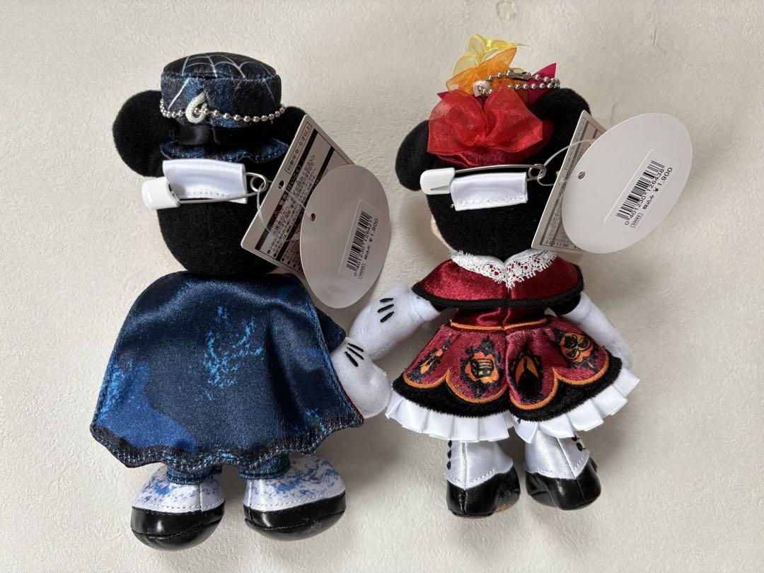 東京ディズニーリゾート　ハロウィン　ぬいぐるみバッジ　ミッキー　ミニー ちょっと大きめ☆ヴァンパイアミッキー&魔女ミニーぬいぐるみ