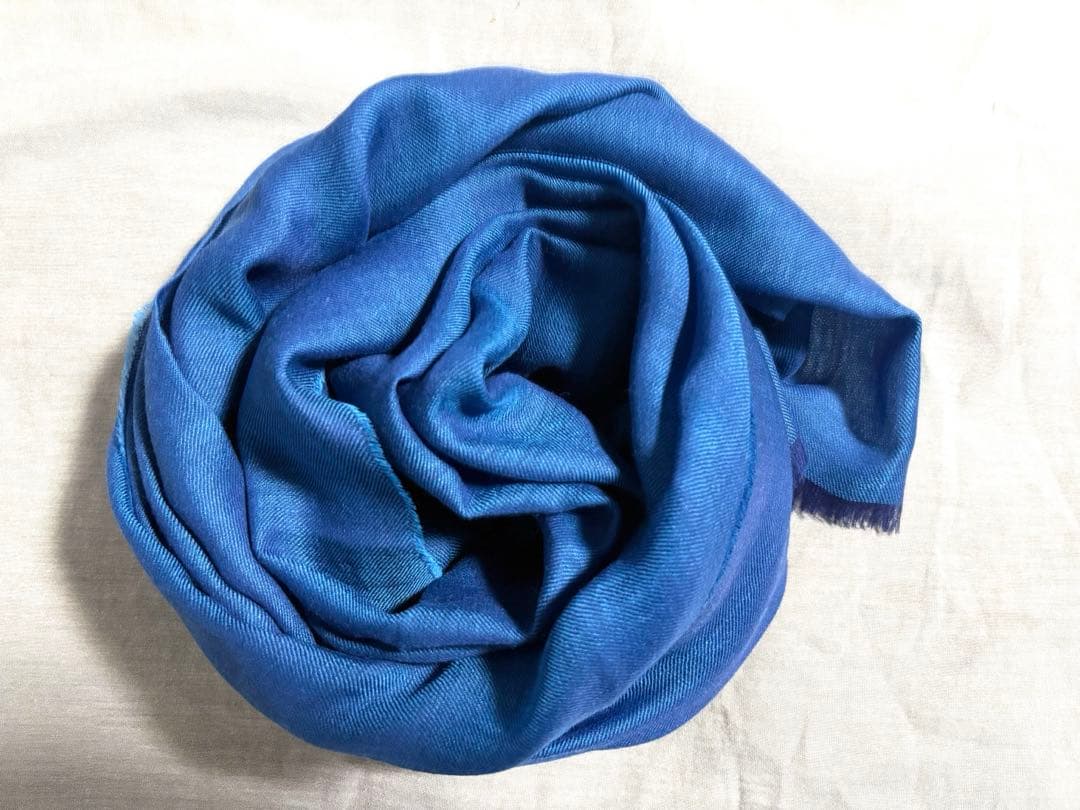 Begg co ストール wispy カシミヤ ターコイズブルー 無地Begg Co