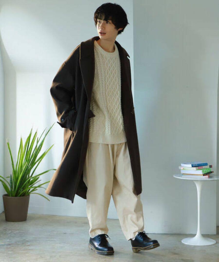 BeAMS DOT / オーバーサイズコート 着画あり