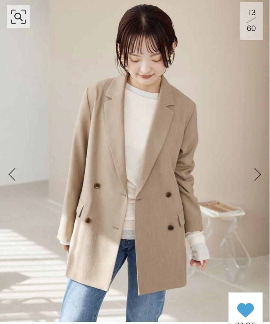 SLOBE IENA ウォッシャブルツイルダブルジャケット 36