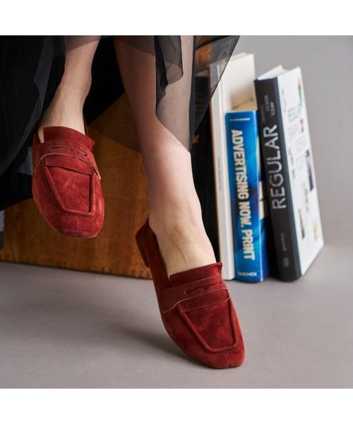 Clarks ネット スエード フラットローファー 23.5cm23.5cm・Clarks