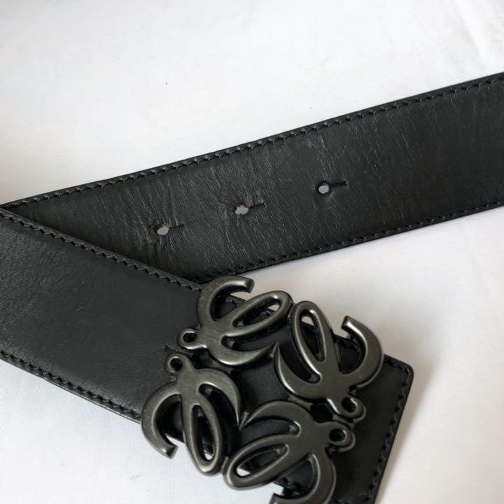 即納爆買い 極美品 LOEWE ベルト カーフレザー バイカラー 黒×茶 38-95 leM7s-m25452645382 新作お買い得
