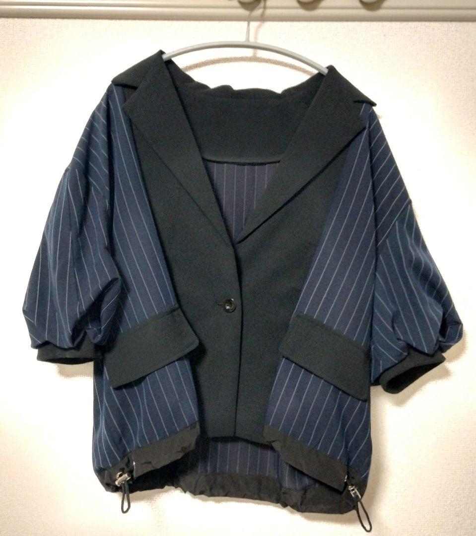 S / île しーる ラフォーレ原宿 ストライプ半袖ジャケット