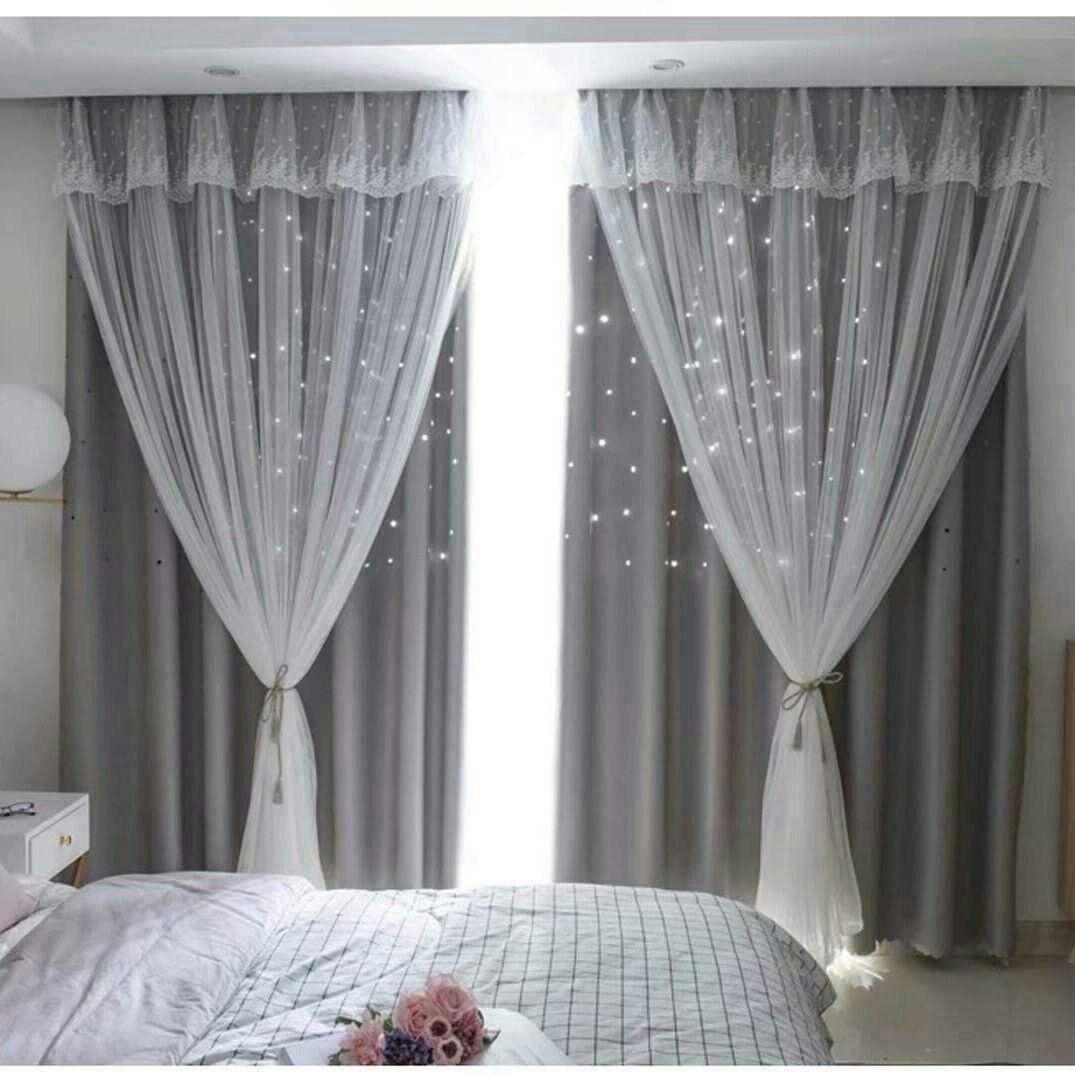 メルカリ 姫系 遮光カーテン可愛い 星カーテン遮光率90 以上 遮像 ール レース 16 900 中古や未使用のフリマ