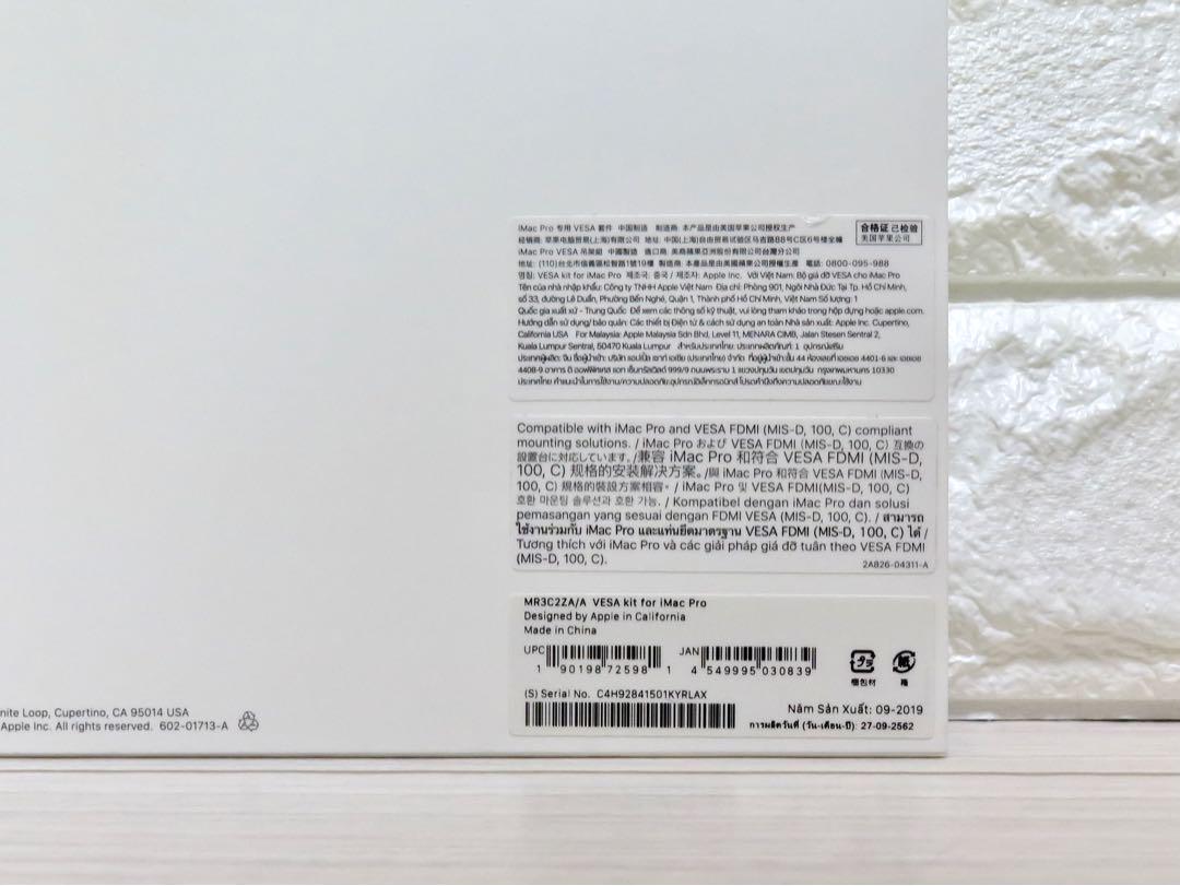 iMacPro 用 VESAマウントキット　MR3C2ZA/A