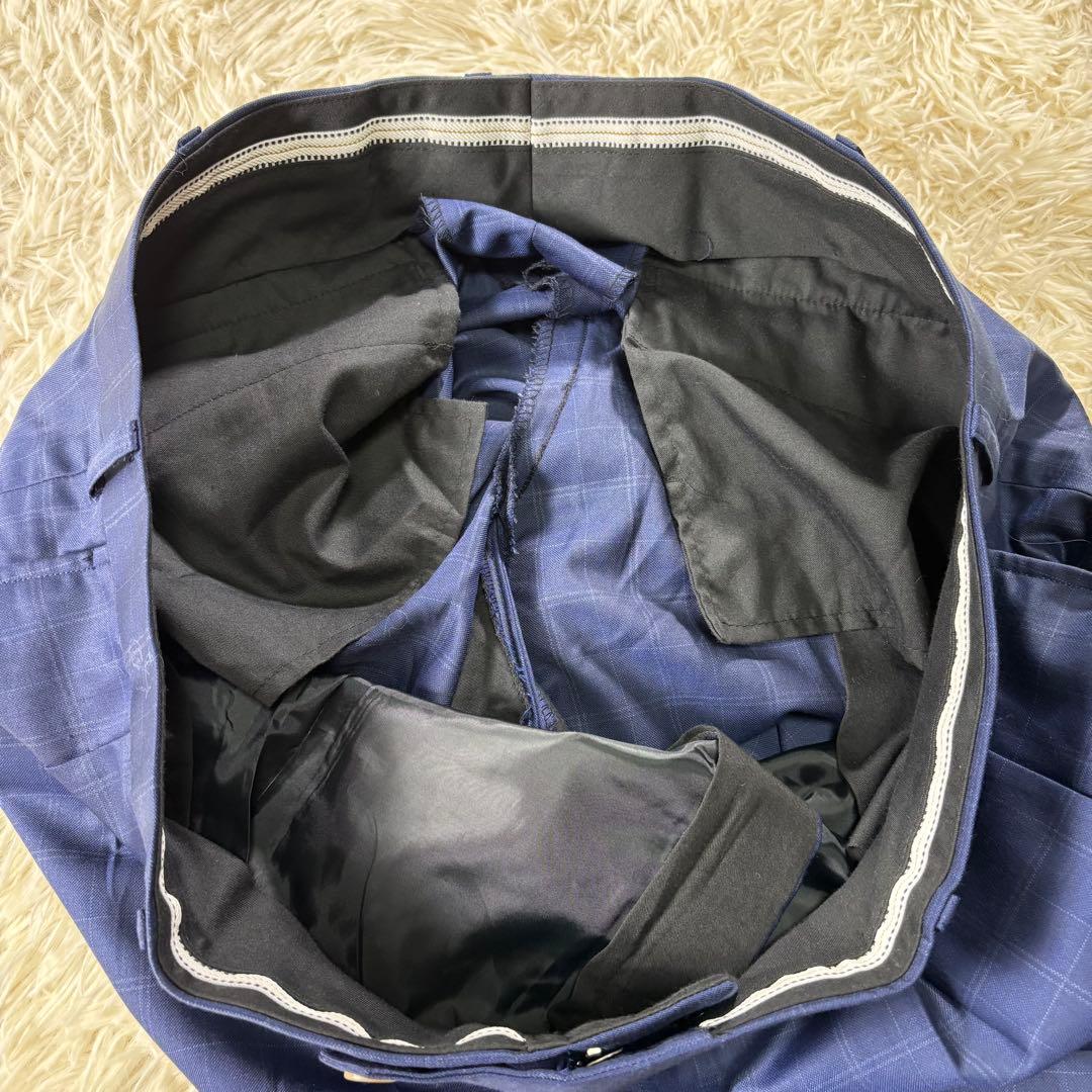 チェック ネイビー