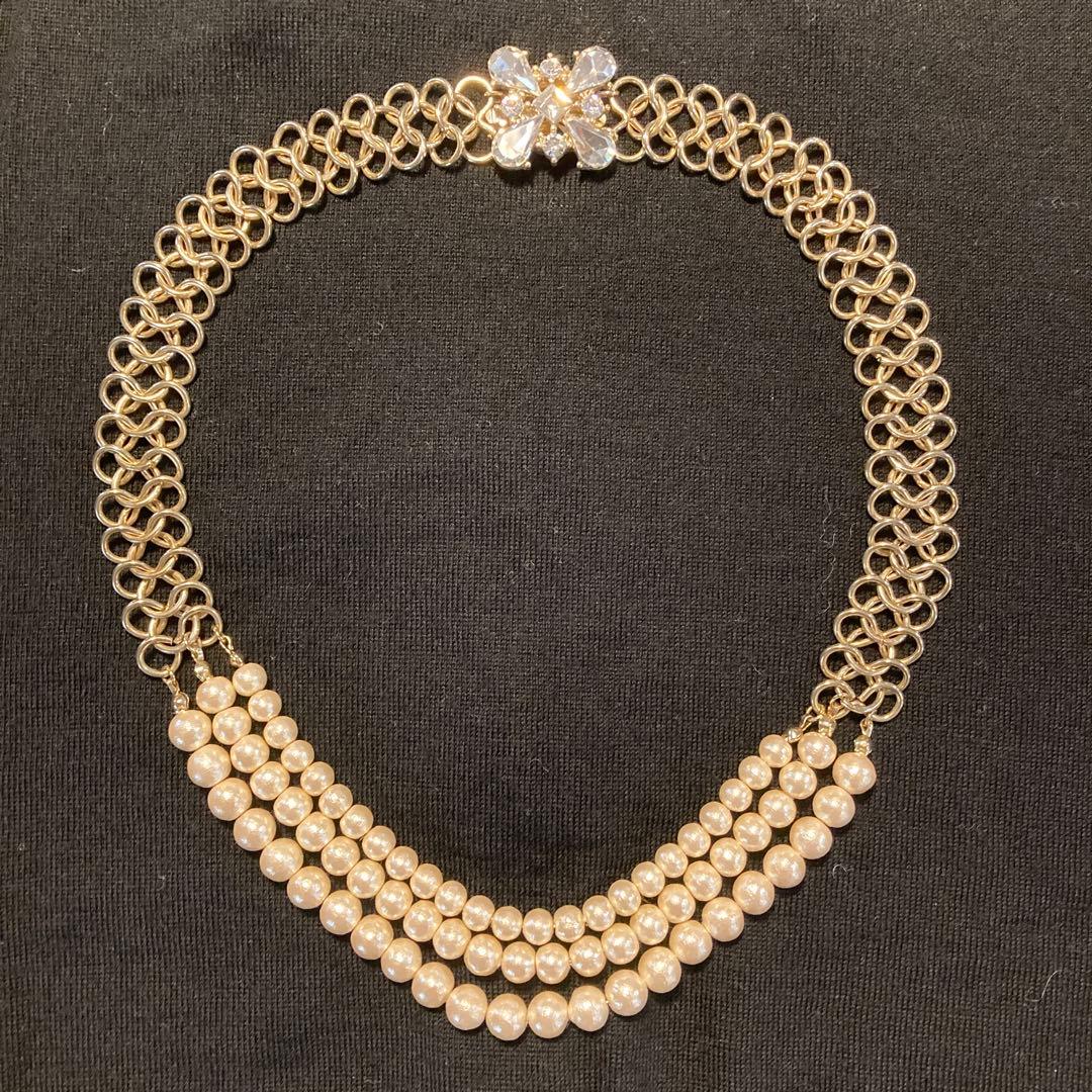 ゴールド＆コットンパール　ネックレス 7,377円