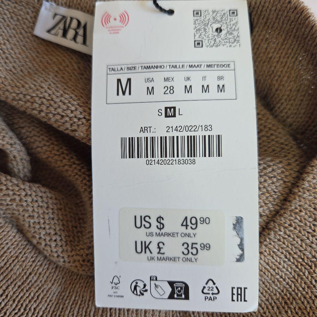 ♥️未使用♥️取り扱いタグ有♥️【ZARA】M 濃いベージュ