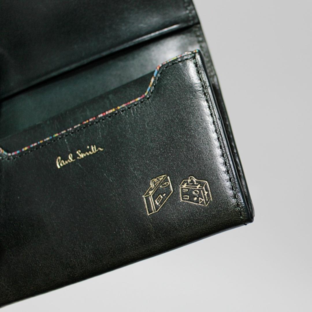 新品 ポールスミス ストライプアクセント トランク箔押し カードケース 名刺入れ