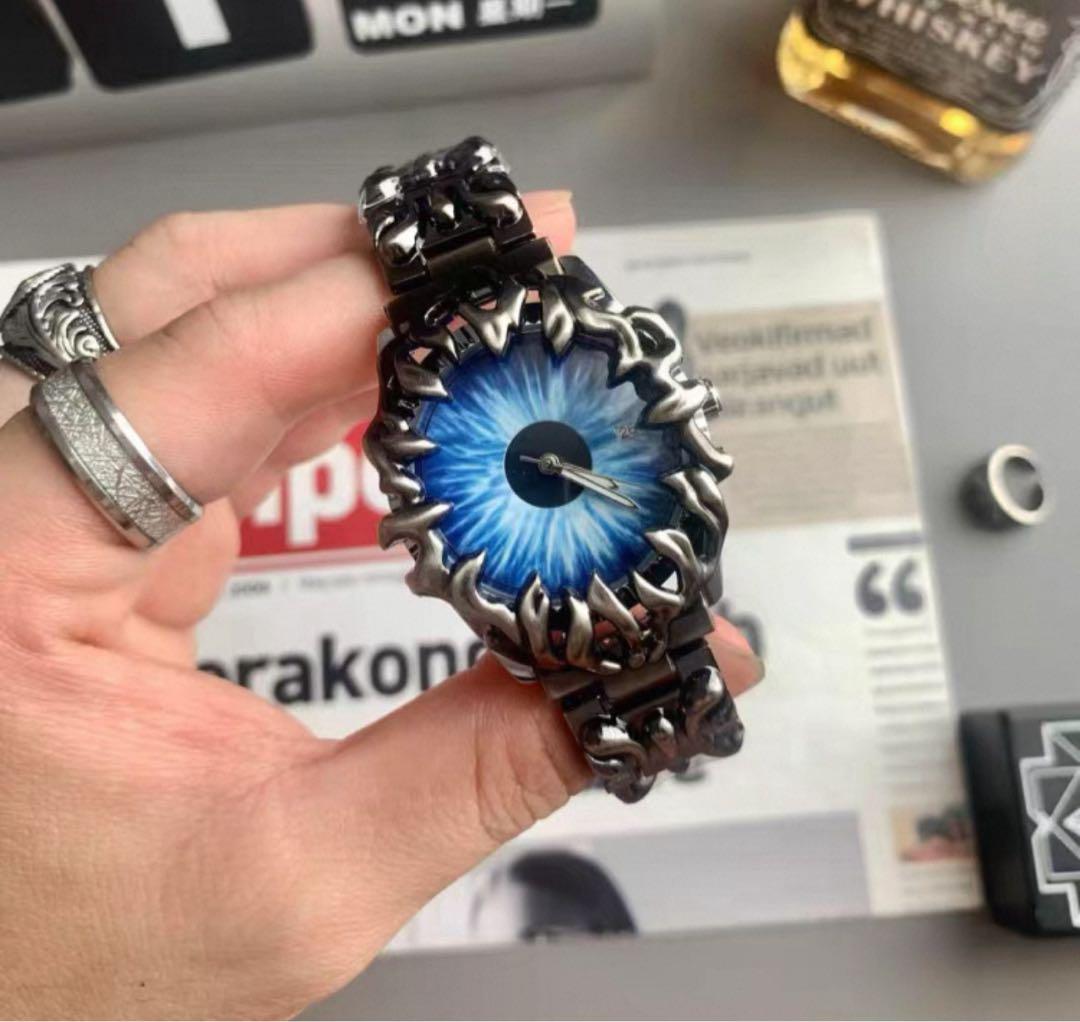 時計 Time steel blue eye watch y2k