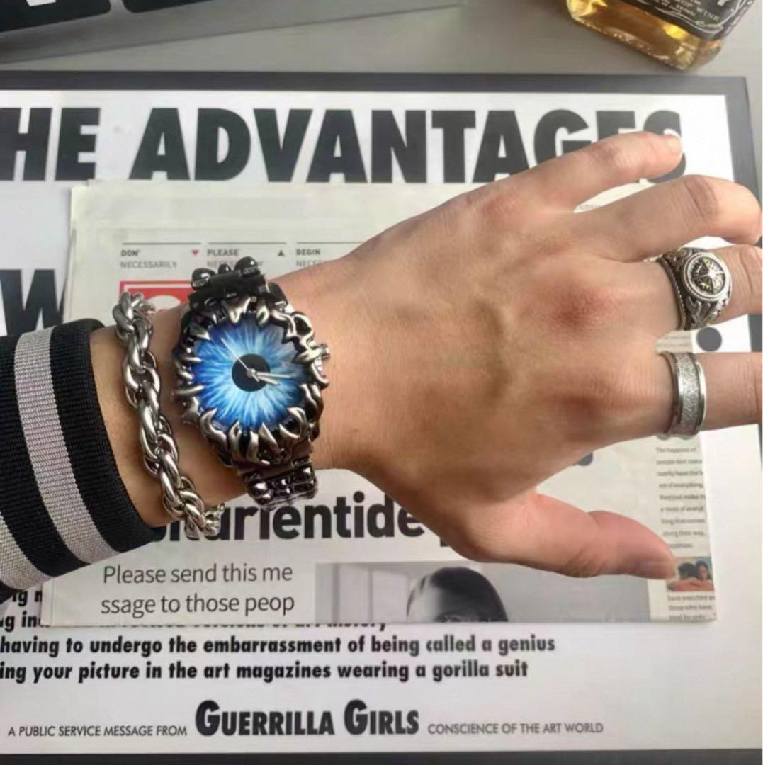 時計 Time steel blue eye watch y2k