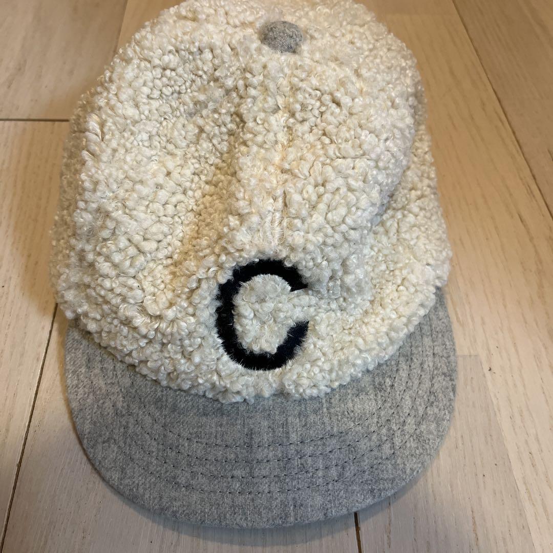 見事な創造力 ホワイト ボアキャップ CA4LA グレー メルカリ - 帽子