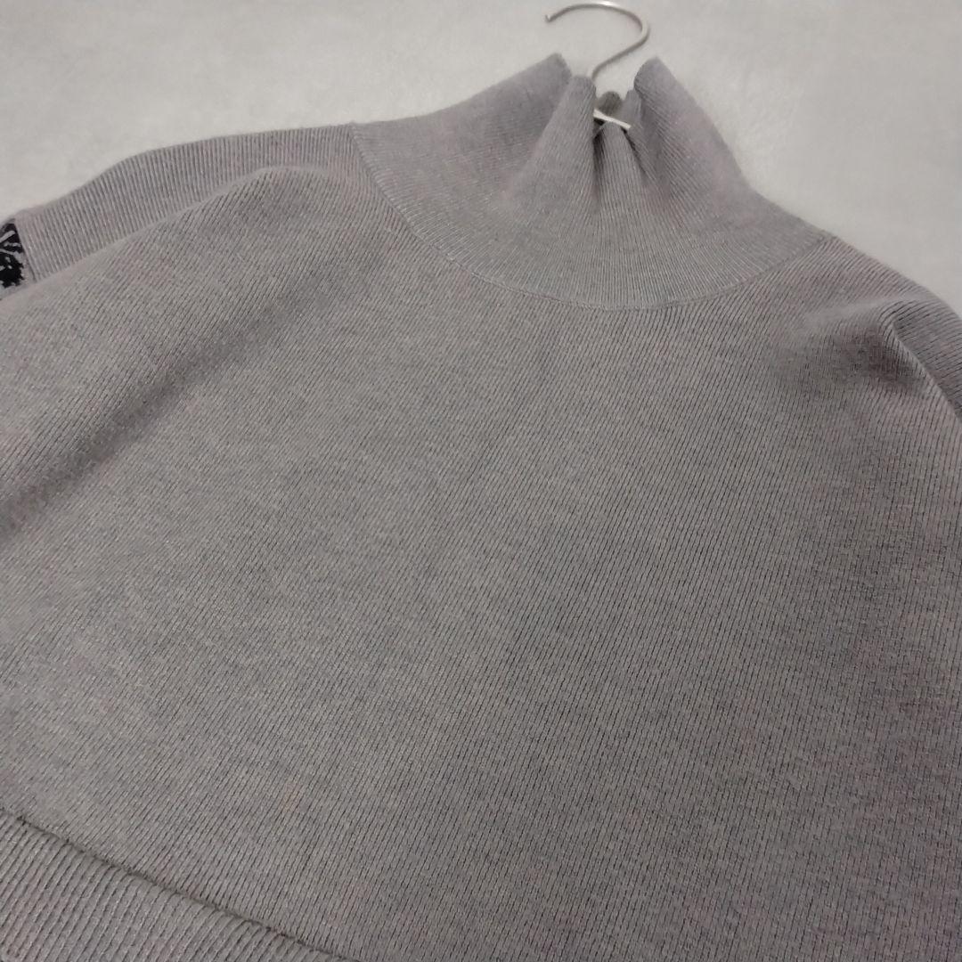 HARE ハレ ブロックパターンニットワンピース F グレー