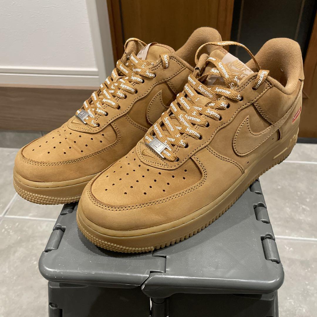 NIKE Supreme Air Force 1 ブラウン スニーカー 27㎝