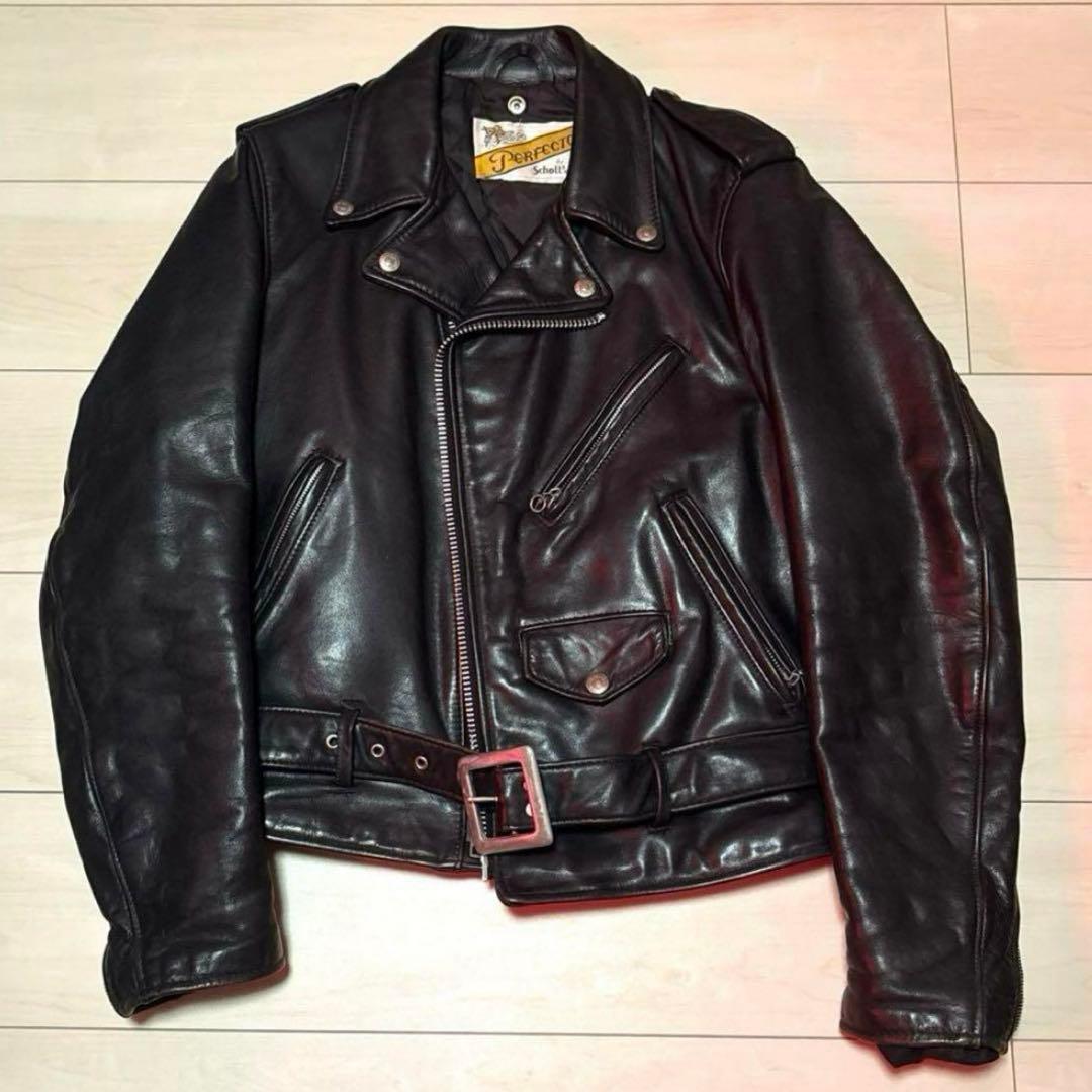 美品 schottダブルライダース 80年34サイズ 118 USA