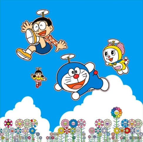 村上隆 ドラえもん ポスター 作品「青空の下、楽しいね」