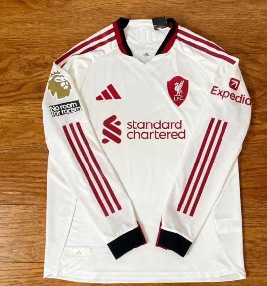25-26リバプール ホワイト長袖シャツ SZOBOSZLAI 8 XL