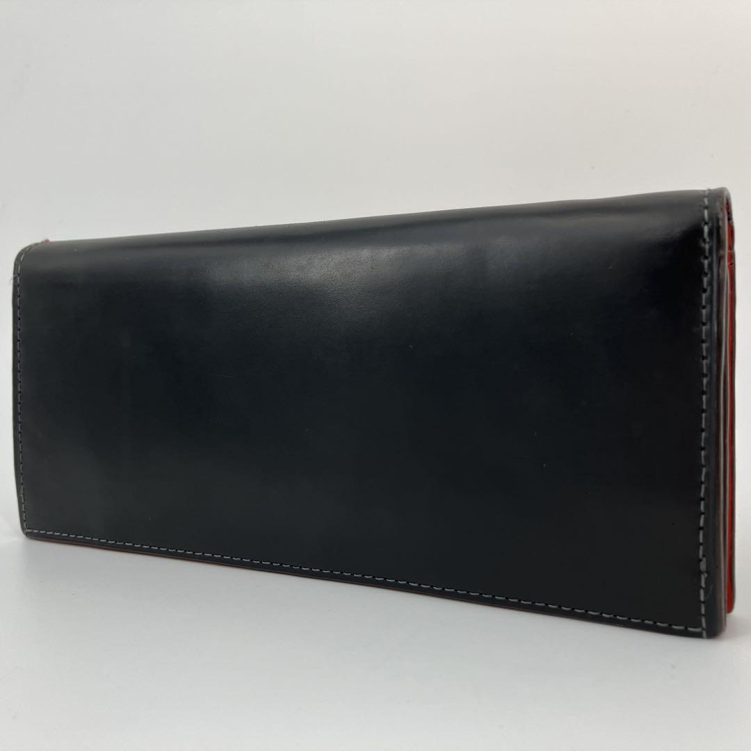 【良品✨】イズイット ロベルト コードバン 二つ折り 長財布 馬革 レザー 黒