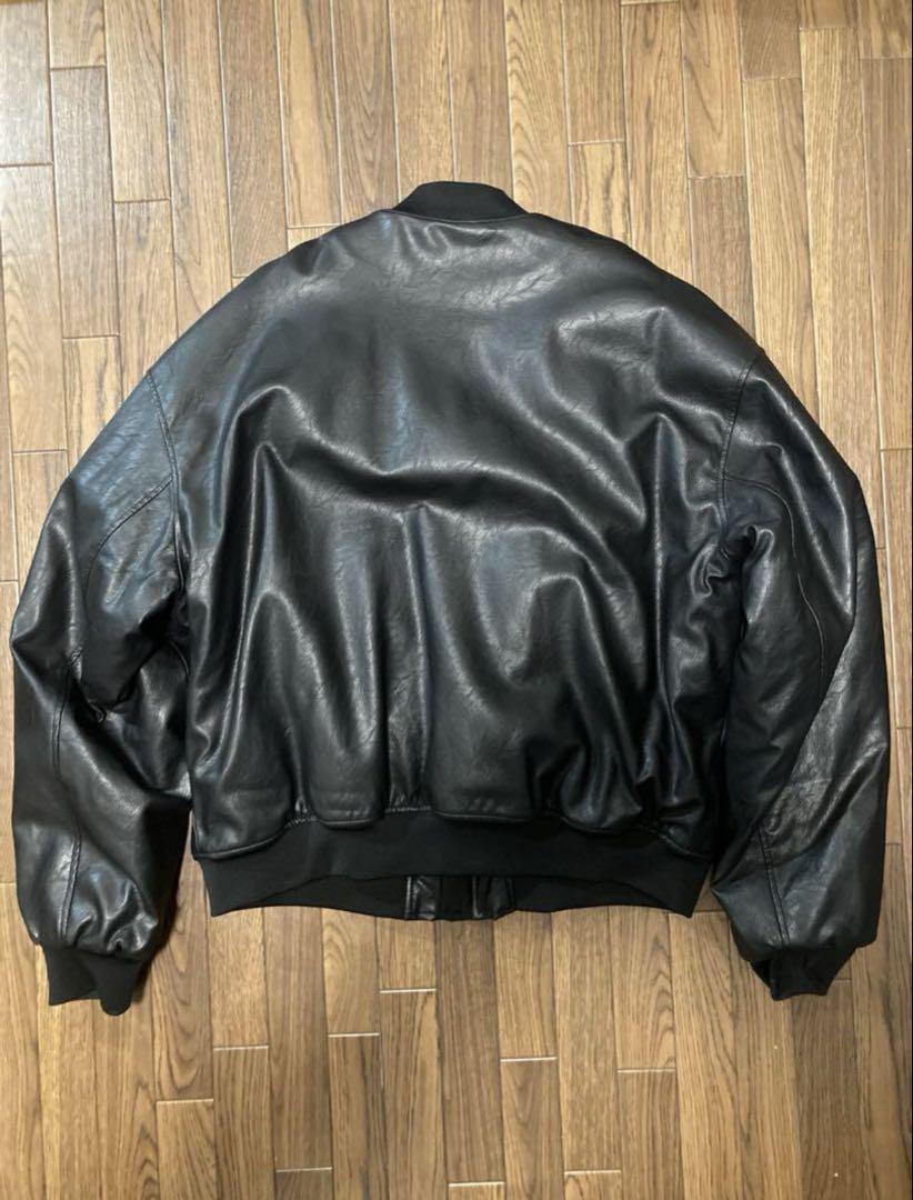 ZARA MAN 中綿フライトレザージャケットMA-1 42 XL