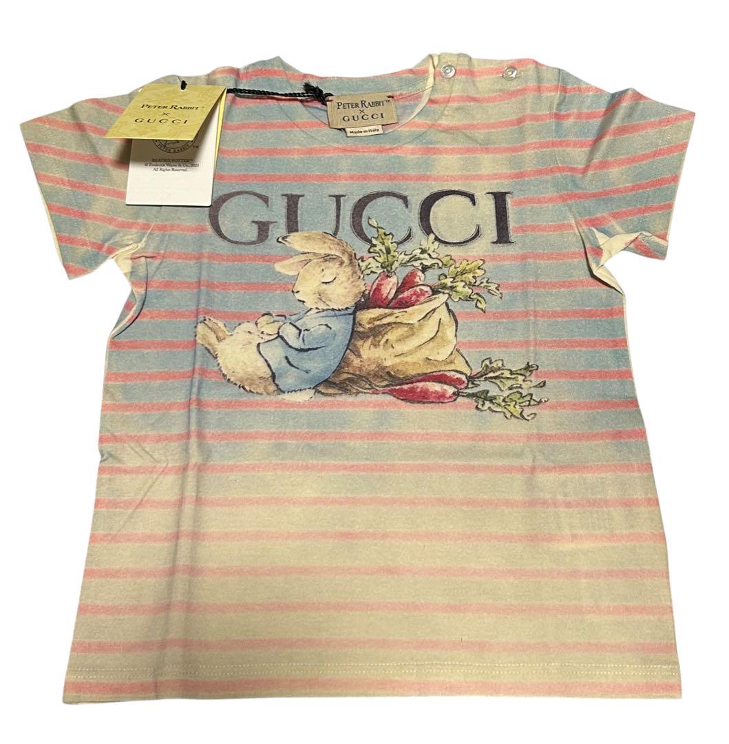 GUCCI ベビー Tシャツ 18／24動物プリント新品 GUCCI ベビー Tシャツ 18／24動物プリント新品