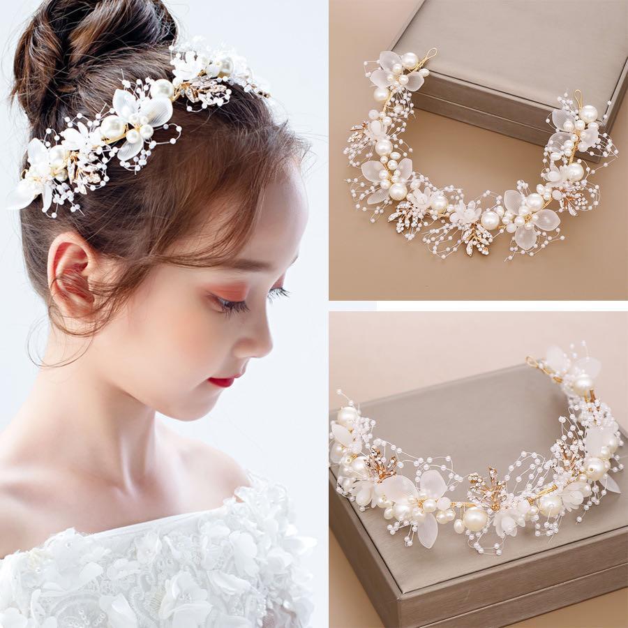 ★売切・新品★ ヘッドドレス ウェディング 発表会 花冠 花嫁 キッズ 髪飾り