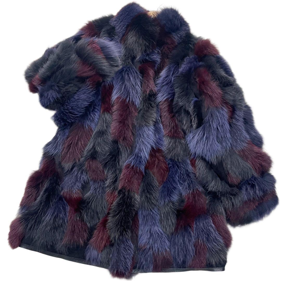 総丈90cm 近年モデル フォックス リバーシブル ファーコートL