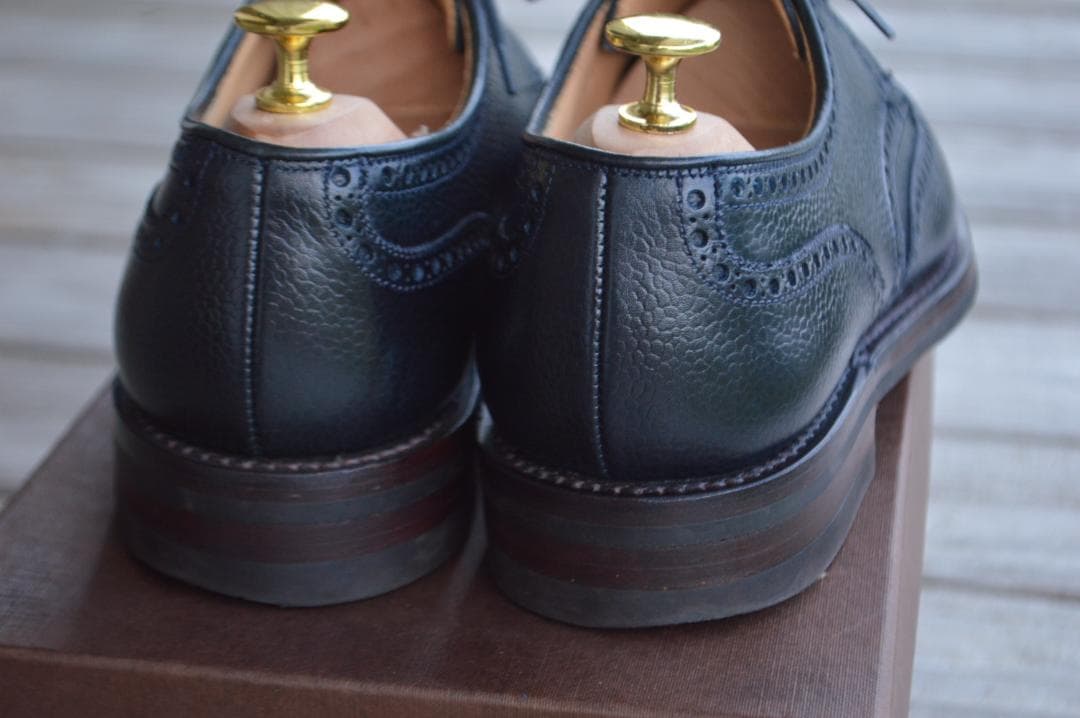 美品 CROCKETT&JONES カントリーシューズ 6.5E ネイビー 美品 CROCKETT&JONES カントリーシューズ 6.5E ネイビー