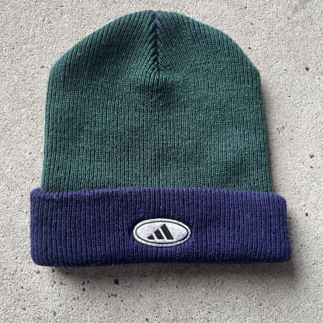 帽子 90s adidas 4tone acrylic beanie