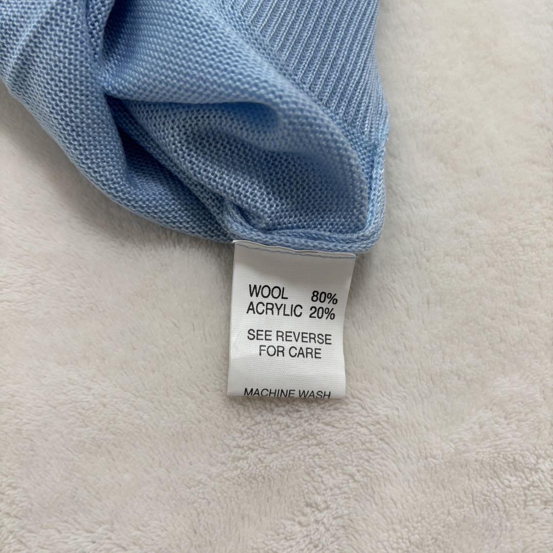希少　CHANEL 半袖　サマー　ニット　ブルー　ココマーク　ロゴ入り
