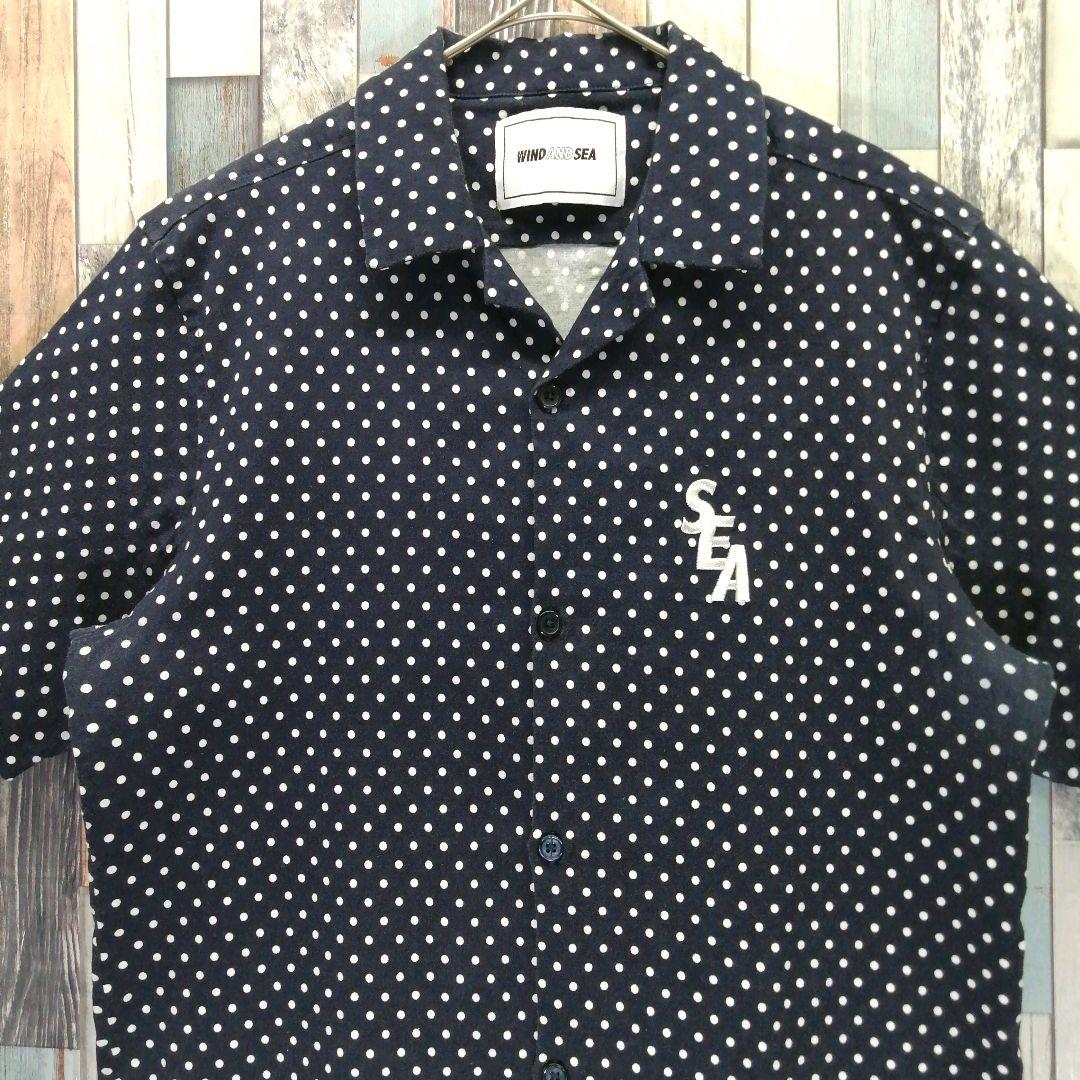 WIND AND SEA　ウィンダンシー　半袖シャツ　ドット柄　水玉