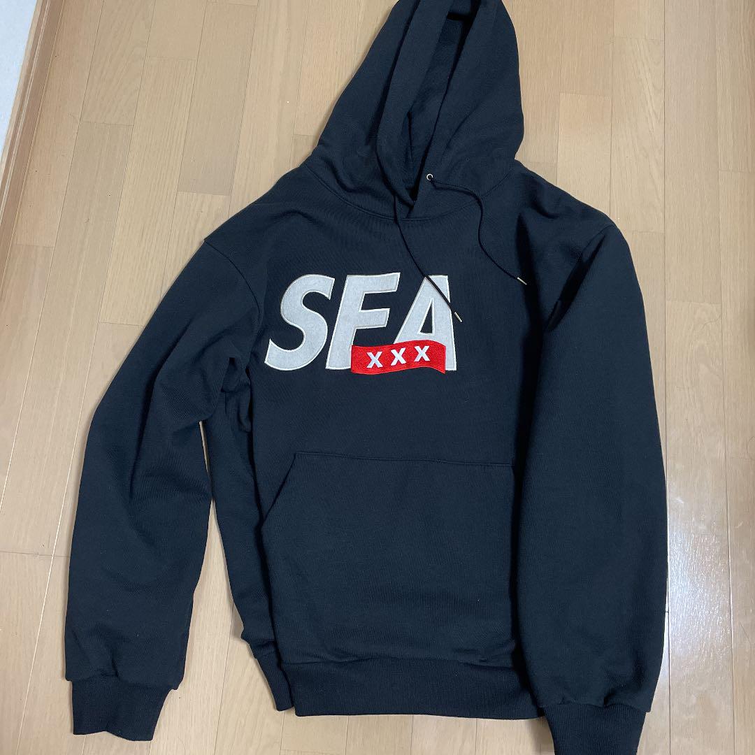 ブラック系,XL(LL)消費税無しWIND AND SEA x GOD SELECTION XXX コラボ 送料込みライン and wind sea パーカー XXX selection GOD x パーカー