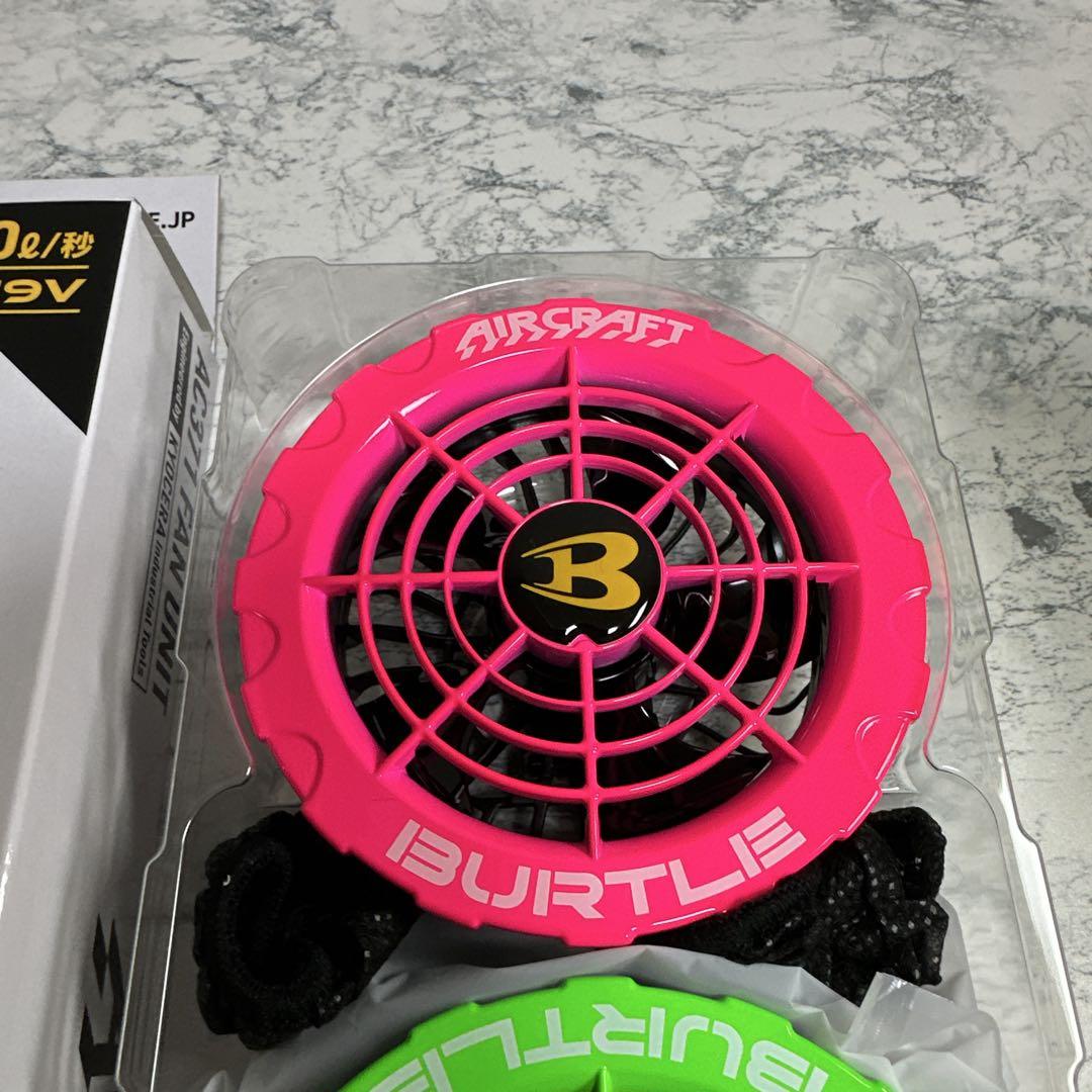 USED品 AC371 バートル ファン アシンメトリー　ライム　ピンク 新品未使用 AC371 バートル ファン アシンメトリー ピンク