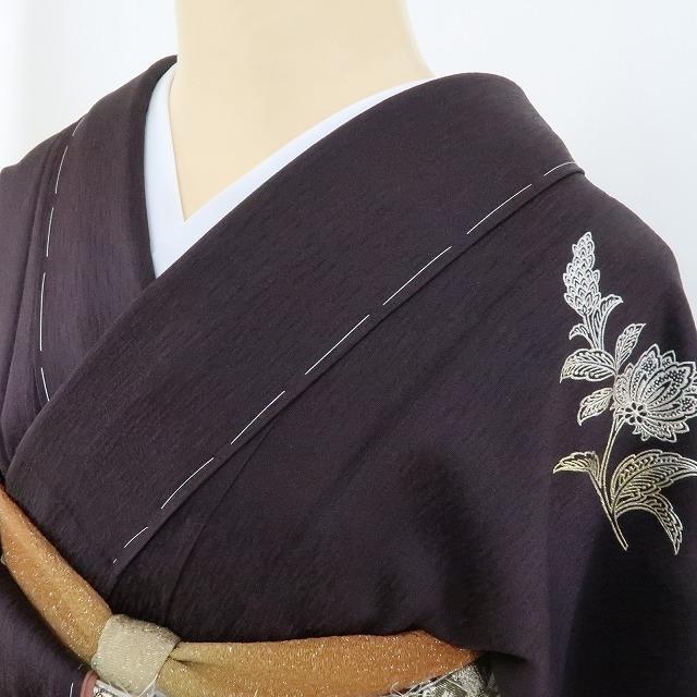 新品 金彩友禅 和田光正 落款 着物 正絹 仕付け糸付 唐花 訪問着 新品 金彩友禅 和田光正 落款 着物 正絹 仕付け糸付 唐花 訪問着