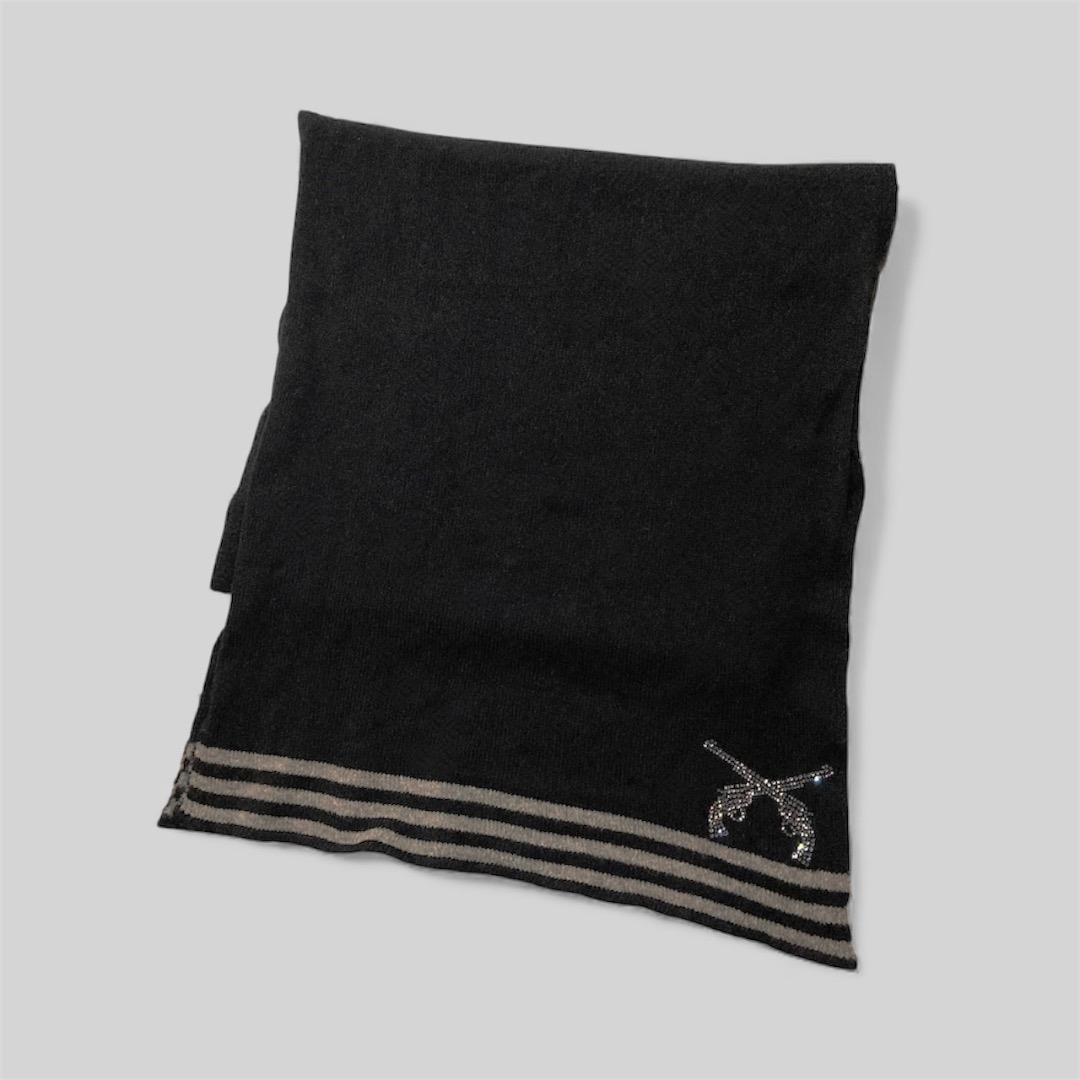 Y2K 00s Archive Roar Border Wool Stoleroar WWW_SMP1DAWEKUDUS_SCH_ID