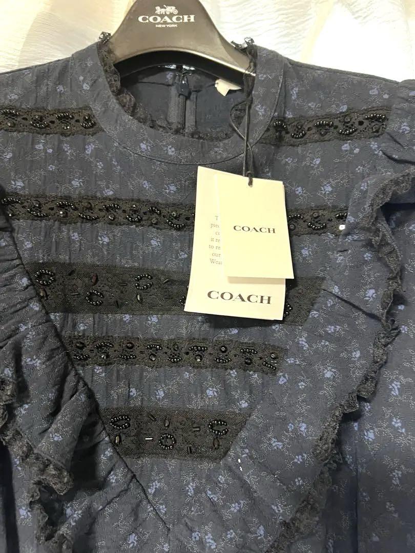COACH コーチ　レースフリル付き 花柄 ワンピース新品未使用品