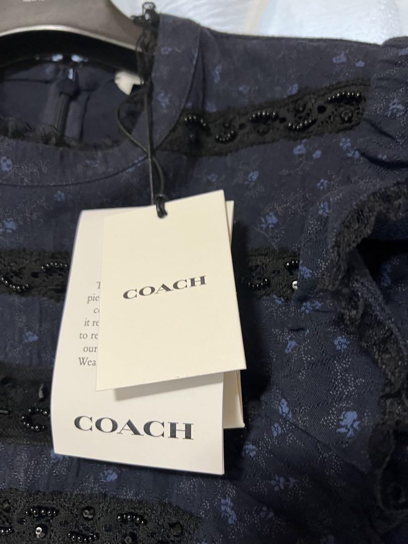 COACH コーチ　レースフリル付き 花柄 ワンピース新品未使用品