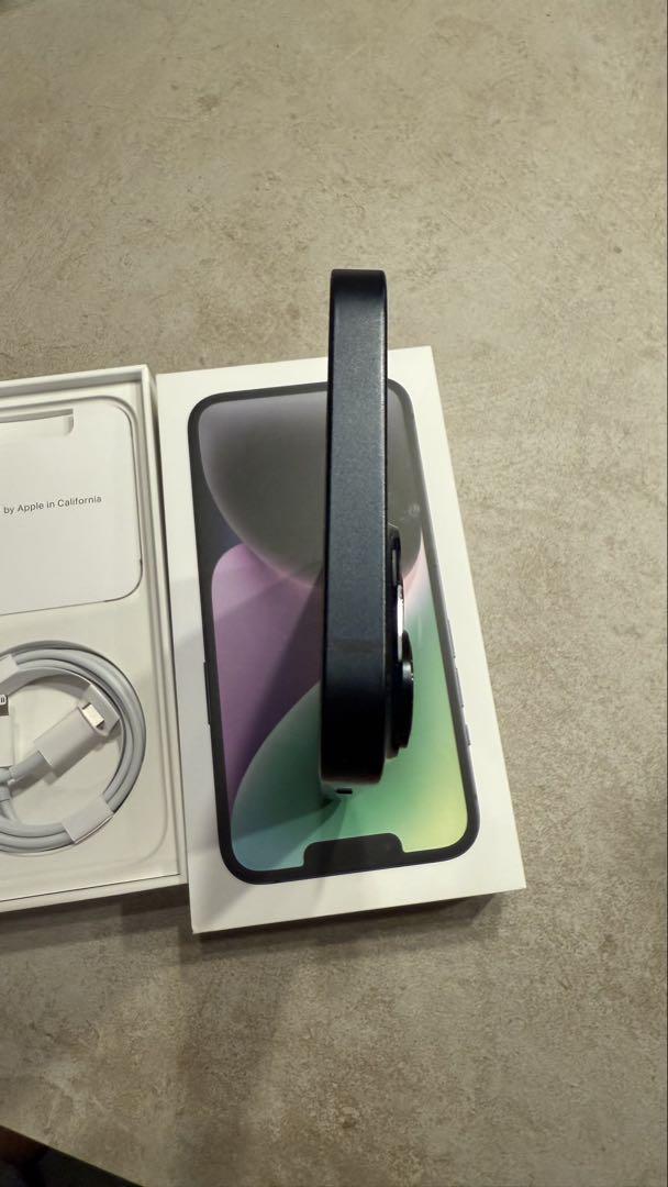 【美品】Apple iPhone 14 ミッドナイト 充電ケーブル付SIMフリー