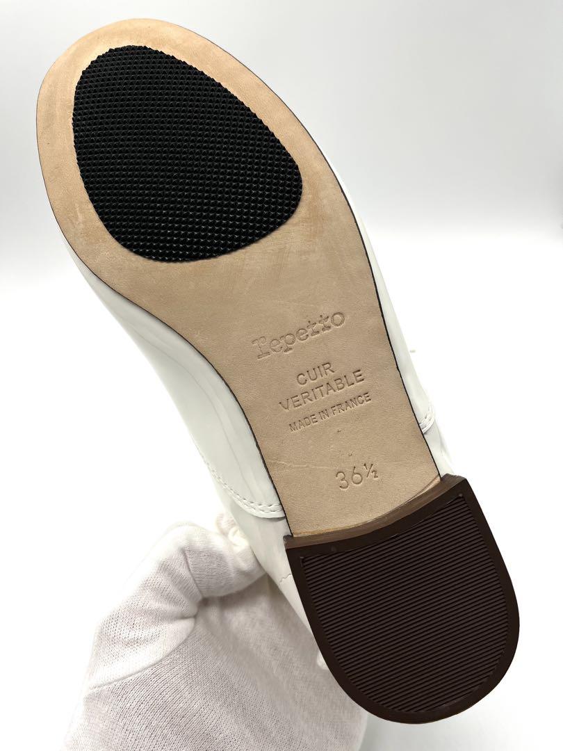 【未使用】 Repetto Zizi ホワイト パテントレザー 36 1/2