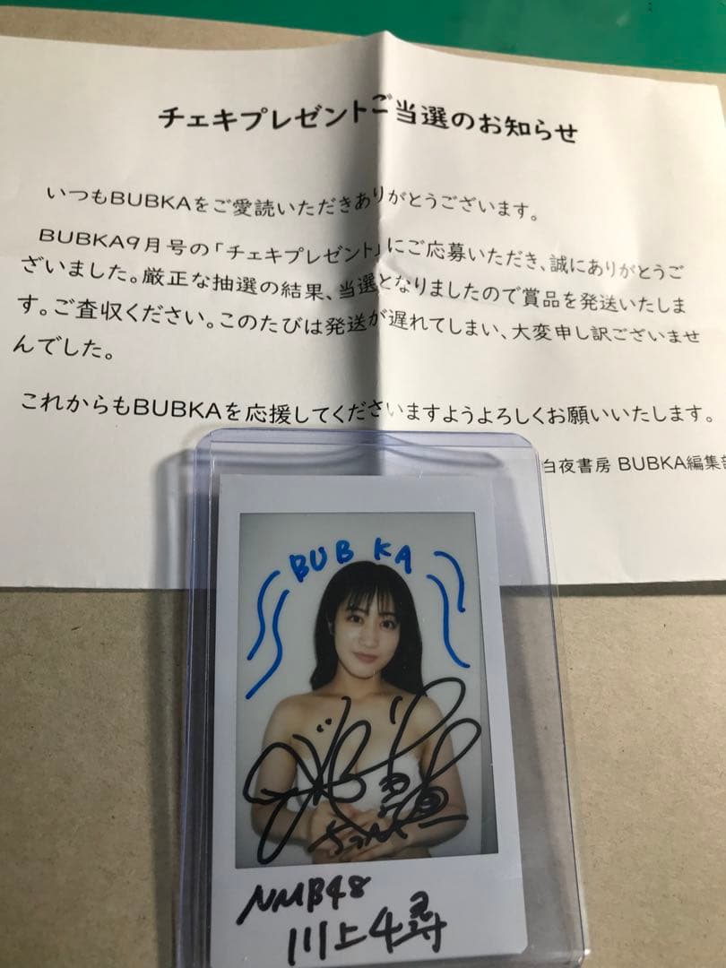 川上千尋 直筆サイン入りチェキ 当選品 | amigodepatasbh.com.br