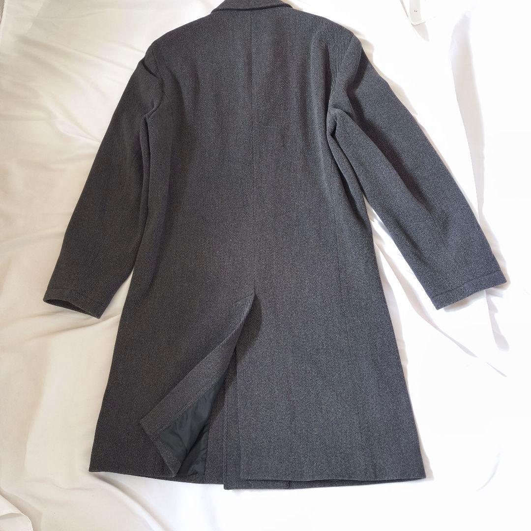 アルマーニエクスチェンジ グレー チェスターコート ヘリンボーン L アルマーニエクスチェンジ グレー チェスターコート ヘリンボーン L