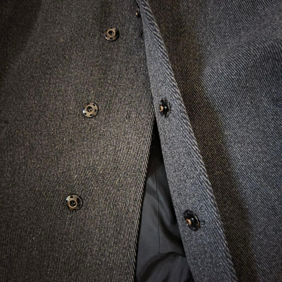 アルマーニエクスチェンジ グレー チェスターコート ヘリンボーン L アルマーニエクスチェンジ グレー チェスターコート ヘリンボーン L