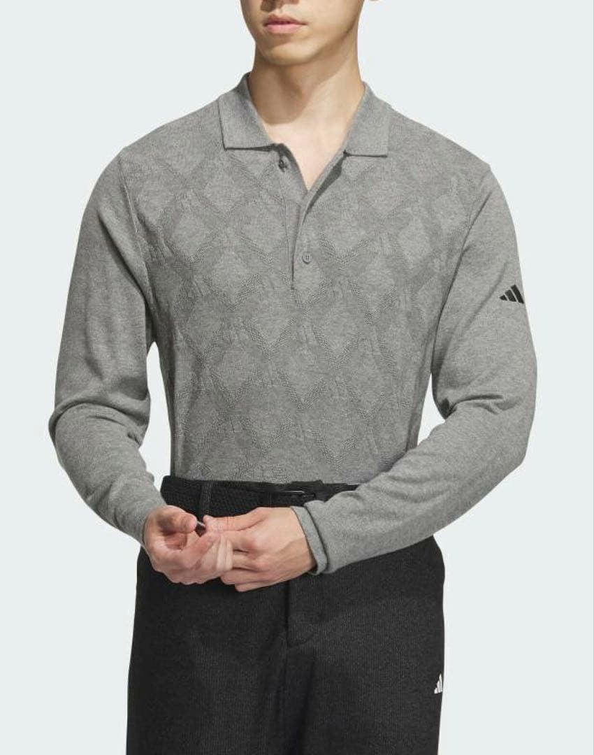 adidas GOLF アーガイル柄セーター ポロ XL GREXL LL adidas golf