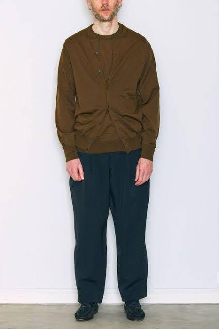COMOLI 18Gウールクルーカーディガン 3 N03-06002