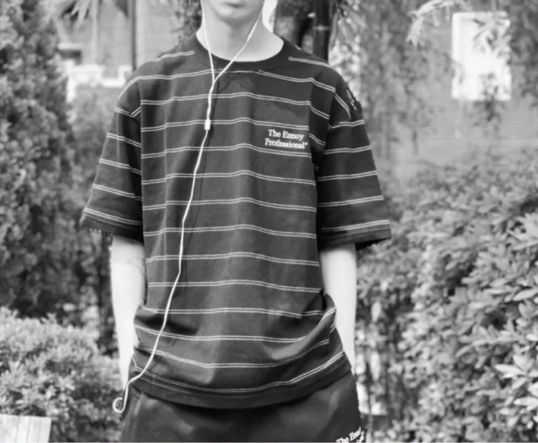 ennoy エンノイ 鹿の子ボーダーTシャツ