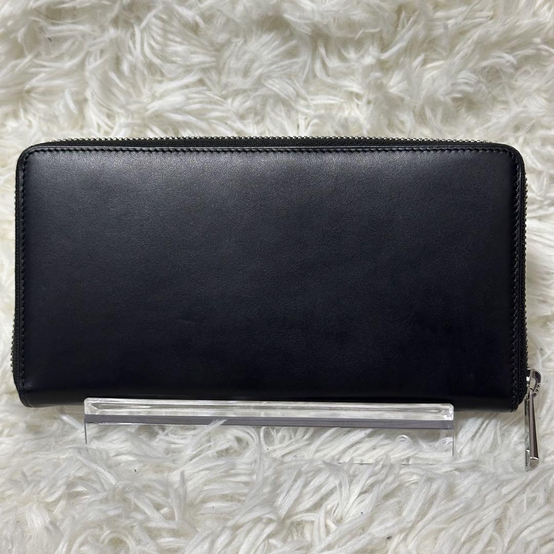 ✨️美品✨️ ポロラルフローレン ラウンドジップ 長財布 型押し レザー 黒
