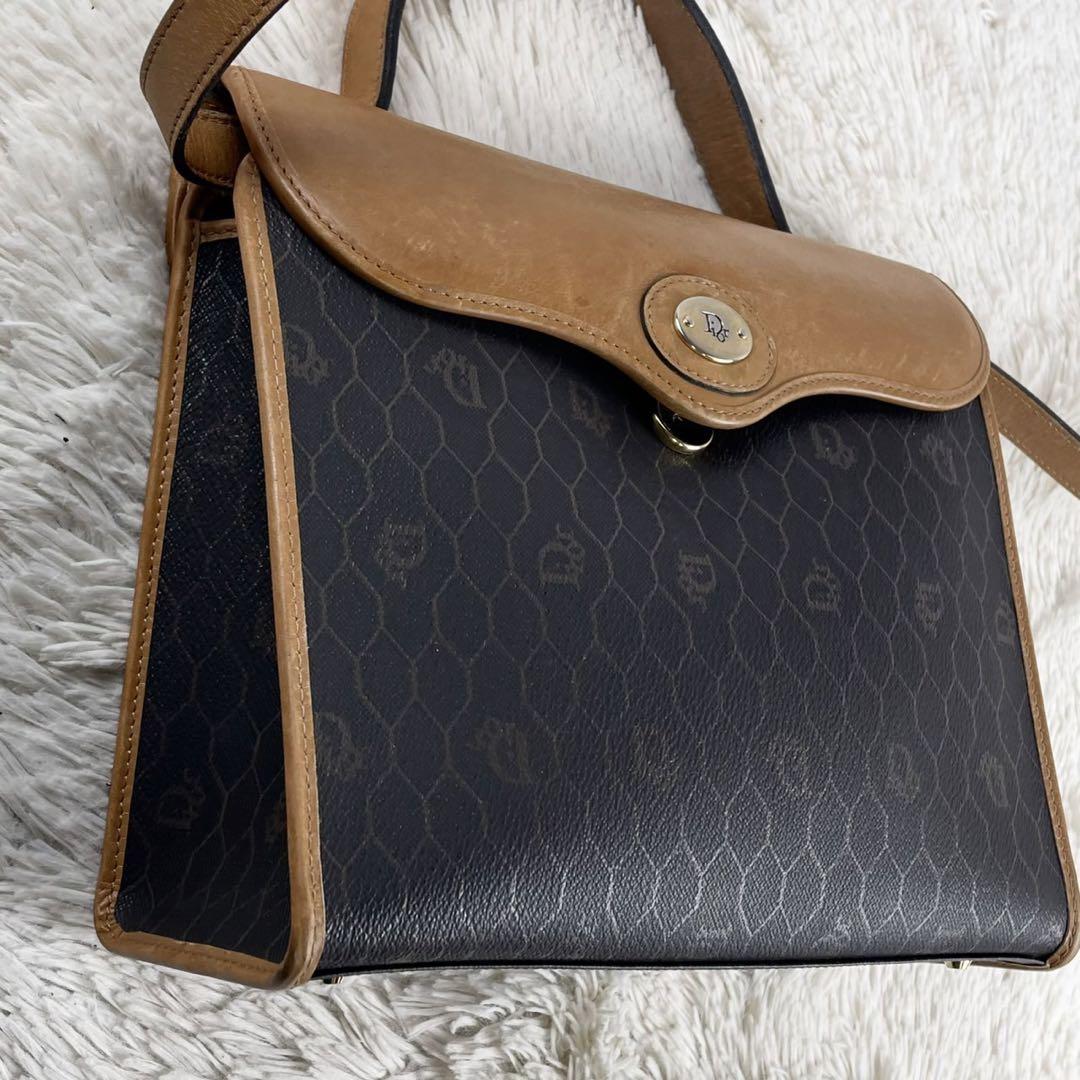 極美品 クリスチャンディオール PVC レザー 2way ショルダー 極美品 クリスチャンディオール PVC レザー 2way ショルダー