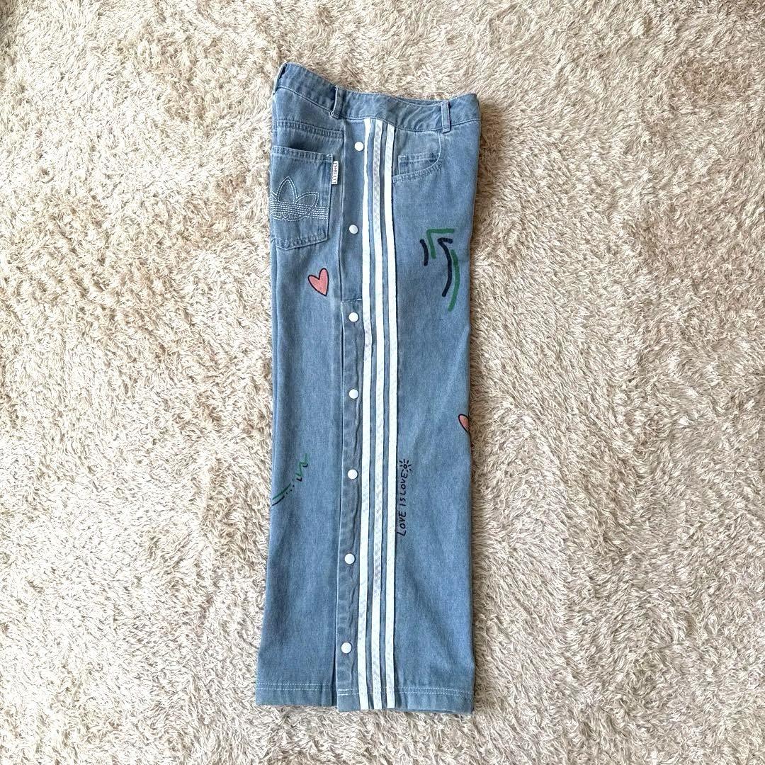 adidas x FIORUCCI デニムトラックパンツ アディダス 裾上げ有