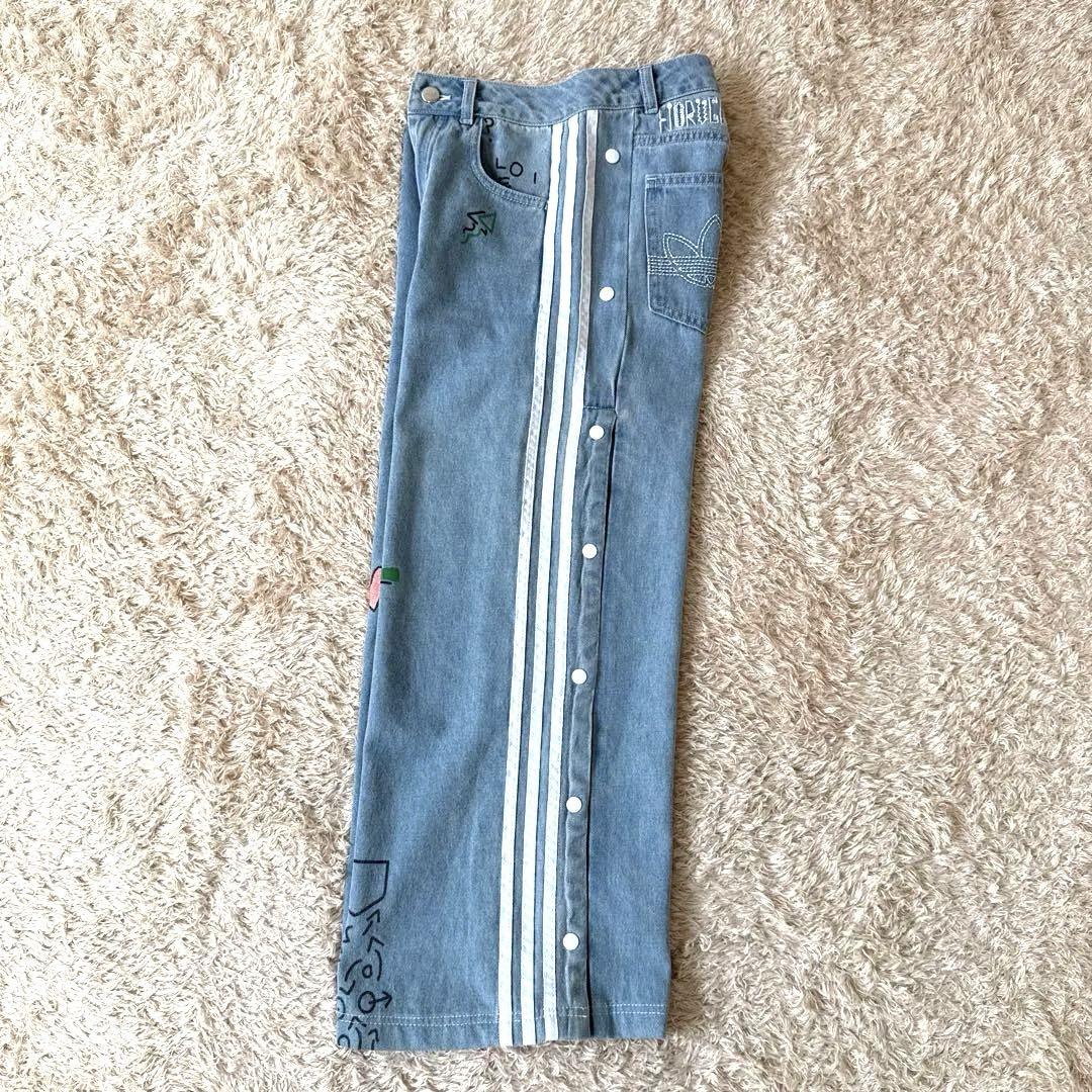 adidas x FIORUCCI デニムトラックパンツ アディダス 裾上げ有