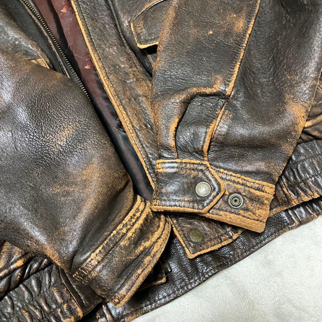 90s フライトレザージャケット G-1 A-2 ライナー付 ラムレザー 90s フライトレザージャケット G-1 A-2 ライナー付 ラムレザー