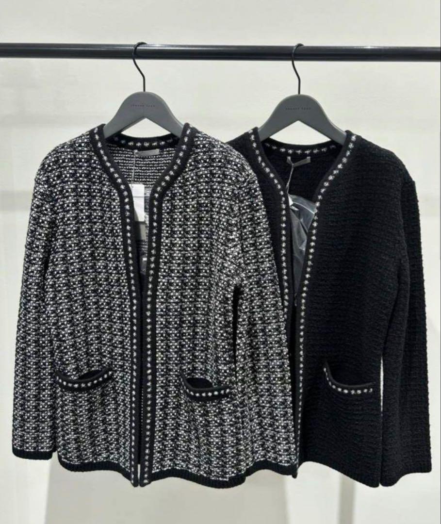 新品 theory luxe 23AW ニットジャケット ブラック 40